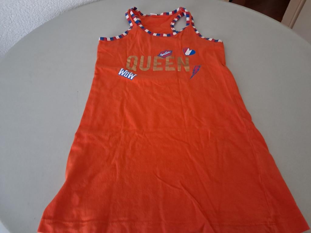 Oranje jurkje meisje, Kinderen en Baby's, Kinderkleding | Maat 110, Ophalen of Verzenden, Zo goed als nieuw, Meisje, Jurk of Rok