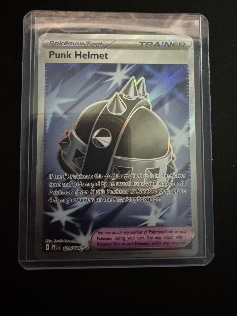 Pokémon TCG: Punk Helmet Trainer Kaart (Foil), Ophalen of Verzenden, Zo goed als nieuw, Losse kaart, Foil