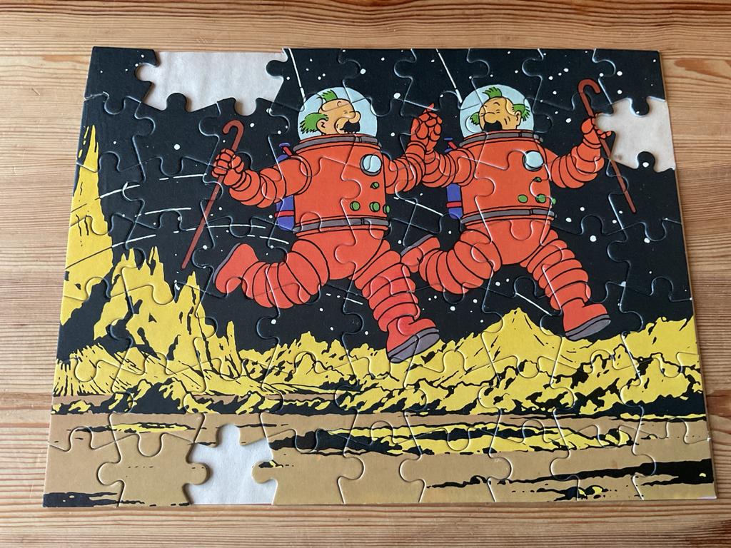 Incomplete Kuifje puzzel (zonder doos), Ophalen of Verzenden, Meer dan 50 stukjes, Gebruikt, 6 jaar of ouder