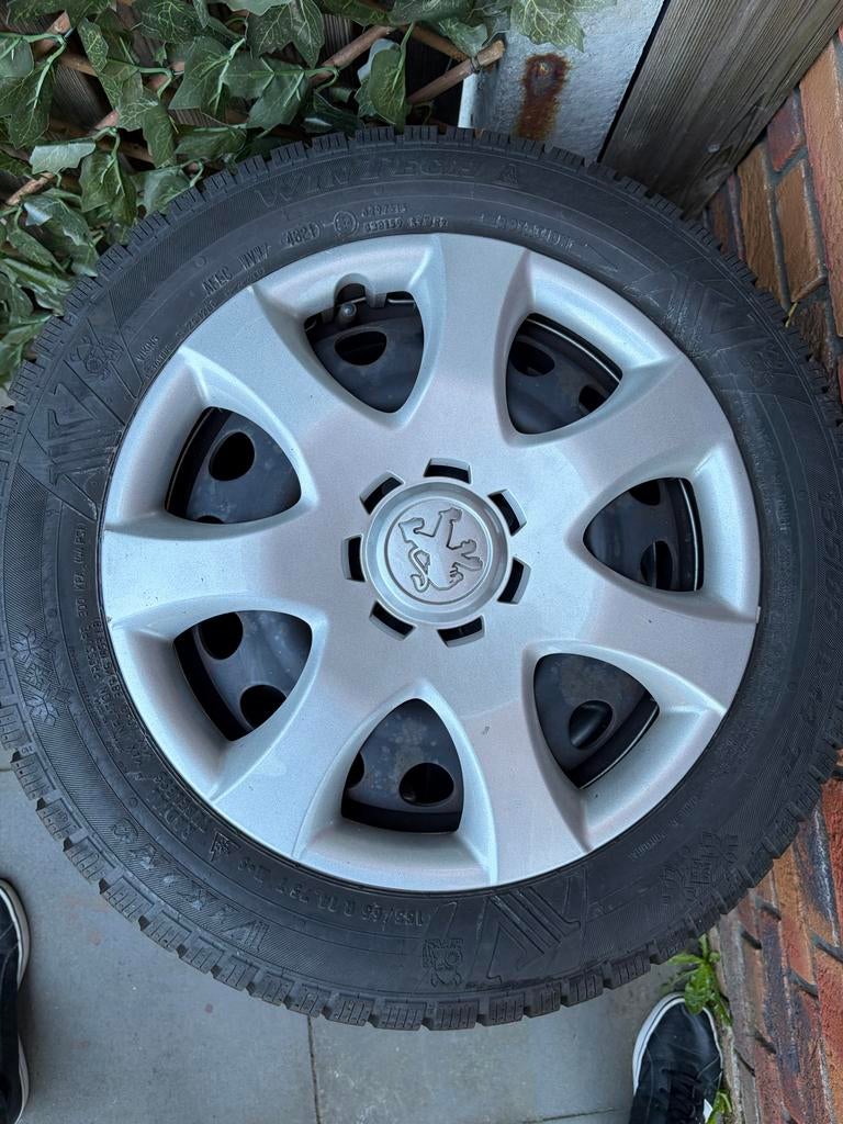 4 Viking Winterbanden 155/65 R14 voor Peugeot 107/Aygo/C1, Auto-onderdelen, Banden en Velgen, Ophalen, 14 inch, Gebruikt, 155 mm
