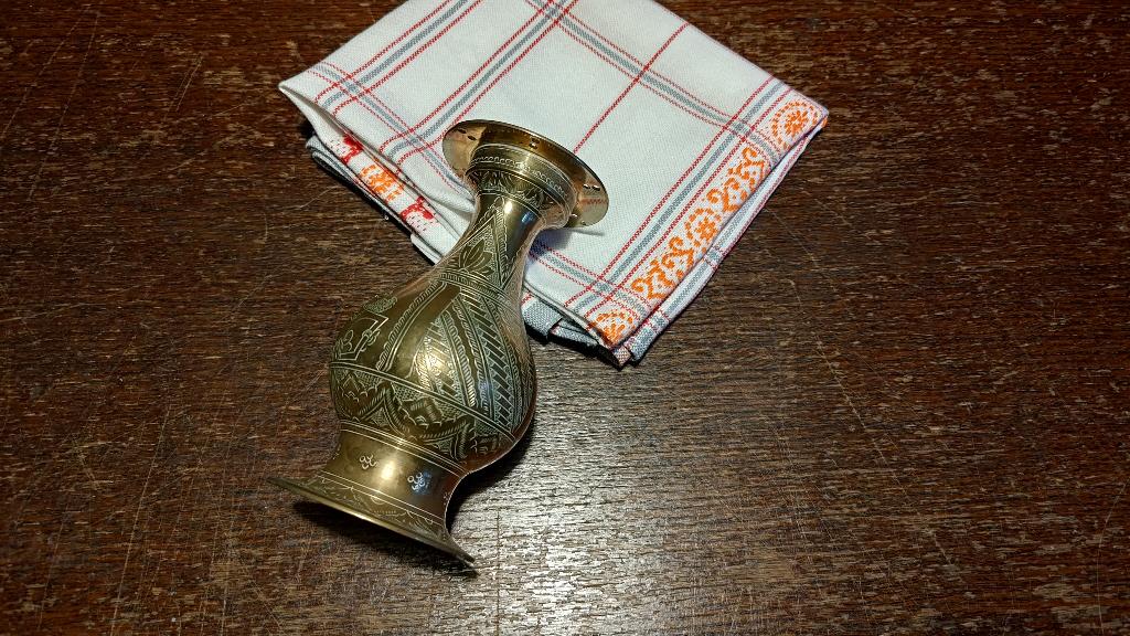 Authentiek Indonesisch koperen ornament (jaren ’50/’60), Antiek en Kunst, Antiek | Koper en Brons, Ophalen of Verzenden, Koper