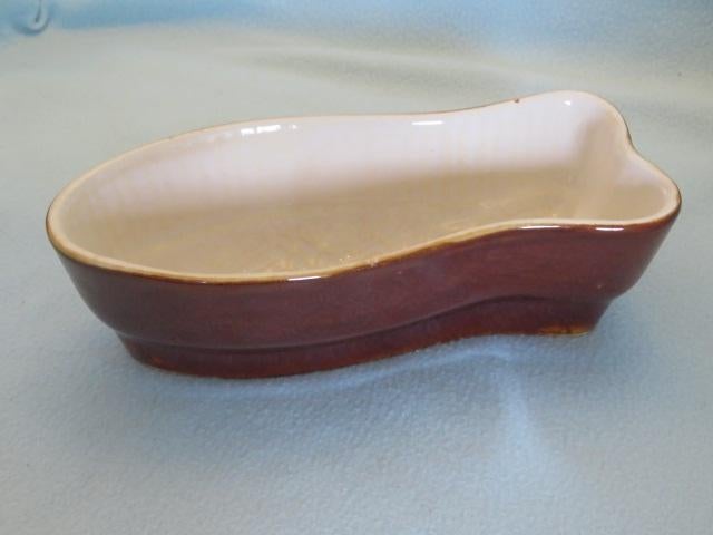 Vintage puddingvorm vis aardewerk bruin 21 cm lang, Antiek en Kunst, Curiosa en Brocante, Ophalen of Verzenden