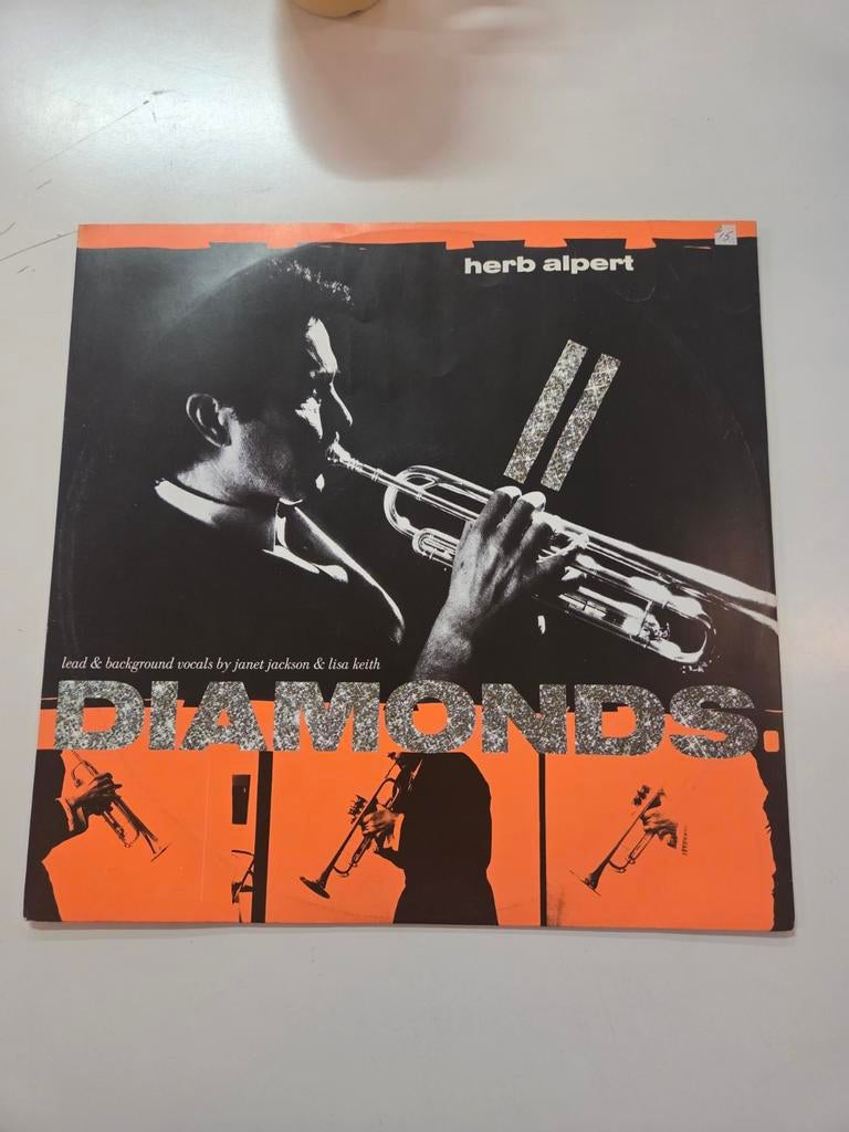 Herb Alpert - Diamonds Maxi-Single (met Janet Jackson), Gebruikt, Maxi-single, 1980 - 1989, Ophalen of Verzenden