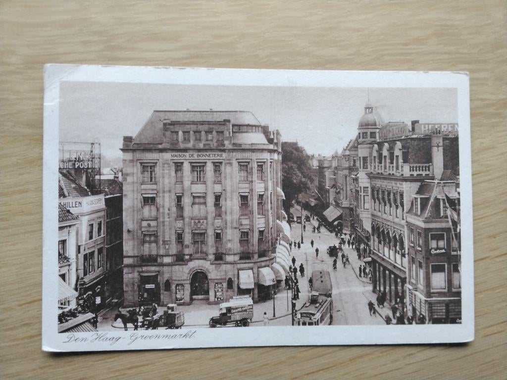 Den Haag, Groenmarkt., Verzamelen, Verzenden, 1920 tot 1940, Gelopen, Zuid-Holland