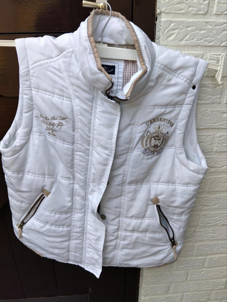 L'Argentina Bodywarmer Wit - Maat XL, Kleding | Dames, Wit, Maat 46/48 (XL) of groter, Zo goed als nieuw, L'Argentina