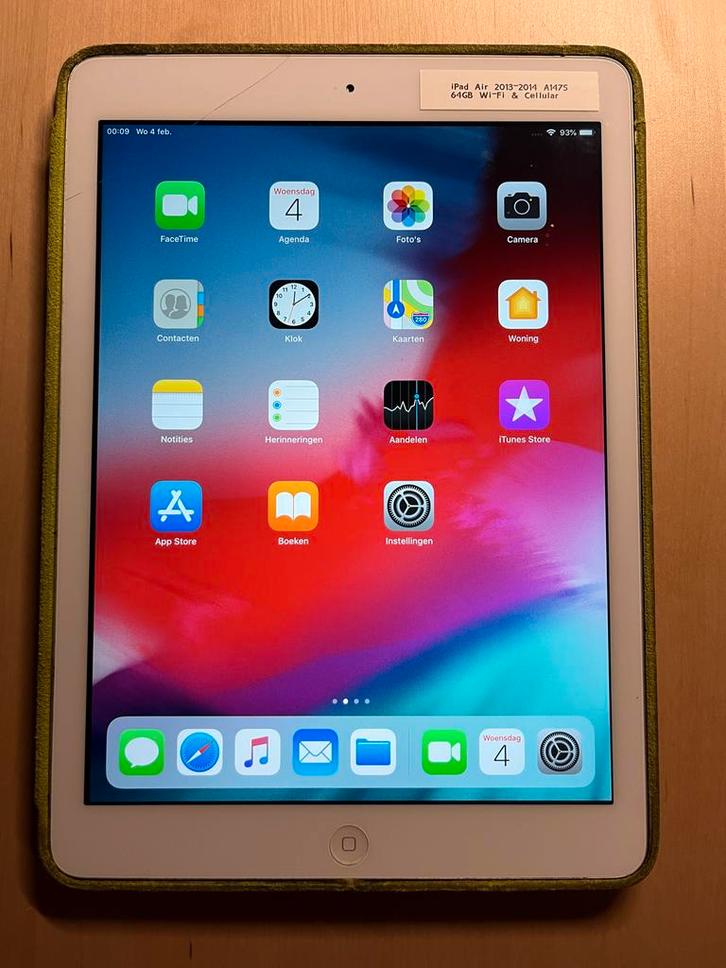 Gebruikte iPad Air (A1475) 64GB Wi-Fi & Cellular, Computers en Software, Apple iPads, Gebruikt, Apple iPad Air, Wi-Fi en Mobiel internet