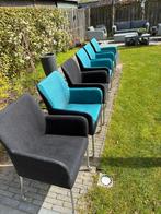 6x Bert Plantagie design stoelen met armleuning & wielen, Ophalen, Gebruikt, Blauw, Vijf, Zes of meer stoelen
