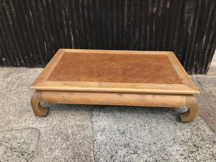 Chinese opium tafel riet ingelegd chinees grote opiumtafel, Antiek en Kunst, Antiek | Meubels | Tafels, Ophalen of Verzenden