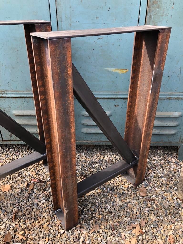Zwaar industriële tafelpoot meubelpoten stoer onderstel, Ophalen, Rond, 50 tot 100 cm