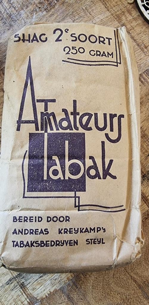 Vintage Amateurs Tabak 2e Wereldoorlog - Zeldzaam, Ophalen of Verzenden, Gebruikt, Tabaksdoos of Verpakking