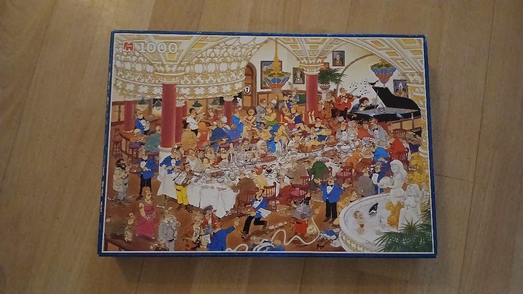 DE BRUILOFT JAN VAN HAASTEREN 1000 stukjes, Ophalen of Verzenden, 500 t/m 1500 stukjes, Gebruikt, Legpuzzel