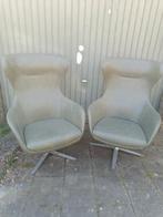 Lederen oorfauteuil met draaibaar onderstel, Ophalen, Nieuw, 50 tot 75 cm, Leer