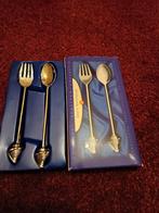 LEPELTJE EN VORKJE VAN SHELL, Ophalen, Rvs of Chroom