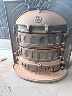 Antieke gietijzeren kachel voor hout en kolen, Huis en Inrichting, Kachels, Ophalen, Gebruikt, Vrijstaand, Hout