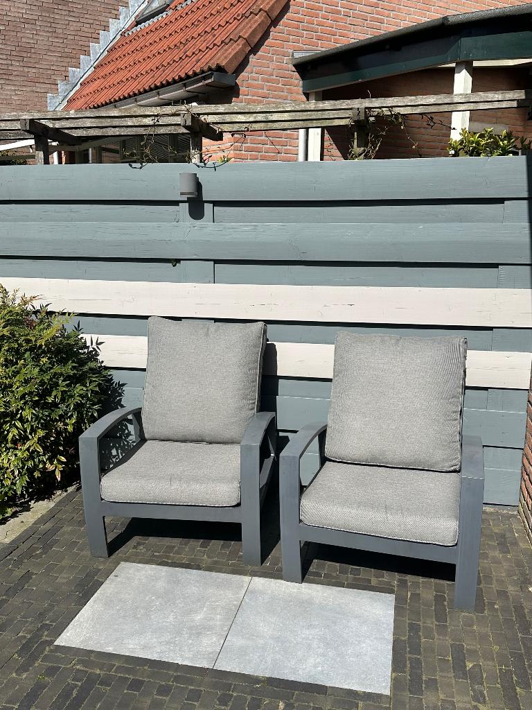 Aluminium Valencia loungestoelen tuin, Ophalen, Gebruikt, Aluminium, Verstelbaar