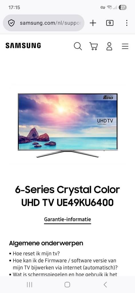 Samsung 49 inch 4K UHD TV in zeer goede staat, Ophalen, Zo goed als nieuw, Samsung, 100 cm of meer