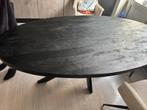 Ovale mangohouten eettafel zwart, Huis en Inrichting, Tafels | Eettafels, Ophalen, 100 tot 150 cm, Zo goed als nieuw, 150 tot 200 cm