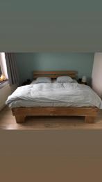 Bed op maat - EIKENHOUT, Niet ingevuld, Bruin, Niet ingevuld, Ophalen of Verzenden