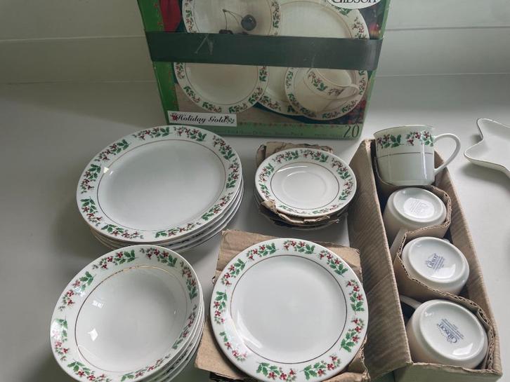 Gibson 20 delig Kerst servies, Diversen, Kerst, Gebruikt, Ophalen