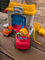 Fisher Price little people garage / wasstraat 2 poppetjes, Ophalen of Verzenden, Gebruikt, Speelset
