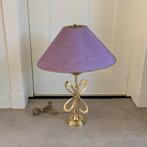 Grote vintage lamp messing goud strik Hollywood regency, Huis en Inrichting, Lampen | Tafellampen, Gebruikt, Ophalen of Verzenden