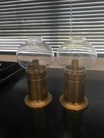 2 bronse windlichtjes, Huis en Inrichting, Woonaccessoires | Kandelaars en Kaarsen, Ophalen, Zo goed als nieuw, Overige materialen