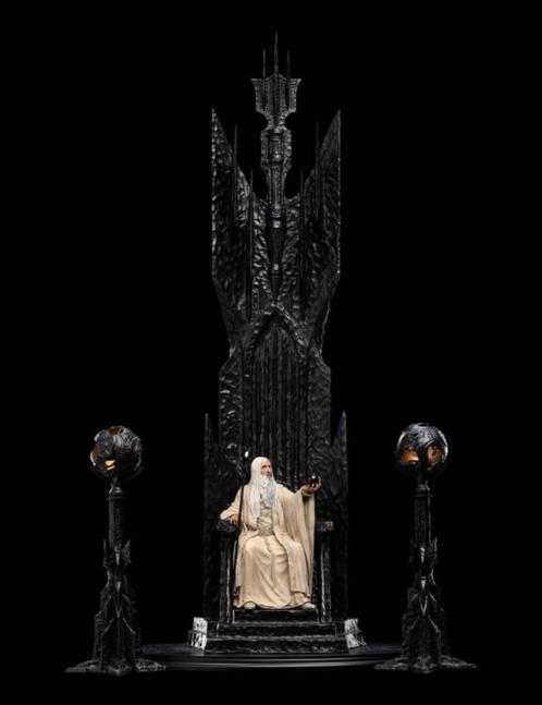 Weta LOTR Saruman the White on Throne, Verzamelen, Lord of the Rings, Nieuw, Beeldje of Buste, Ophalen of Verzenden