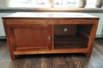 Teakhouten tv meubel, Ophalen, Gebruikt, 100 tot 150 cm, Teakhout