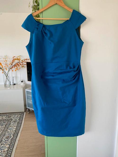 Mooie blauwe jurk, Kleding | Dames, Jurken, Zo goed als nieuw, Maat 42/44 (L), Blauw, Knielengte, Ophalen of Verzenden