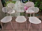 Roze metalen tuinstoelen 8 stuks Kwantum, Tuin en Terras, Ophalen, Gebruikt, Metaal