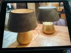 2schemerlampen met koperen .  Prijs per 2, Ophalen of Verzenden, Zo goed als nieuw
