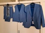 Nieuw, blauw, 4-delig herenkostuum. Maat 27 (54 kort), Kleding | Heren, Maat 52/54 (L), Blauw, Nieuw, C&A