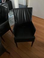 Zes gratis zadelleren eetkamerstoelen, Huis en Inrichting, Fauteuils, Ophalen, Minder dan 50 cm, Gebruikt, Minder dan 75 cm