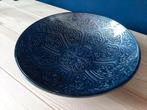 Blauwe  schaal, Ophalen, Zo goed als nieuw, Rond, Glas