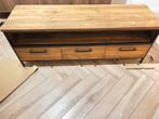 Industrieel Teakhouten TV-Dressoir, Huis en Inrichting, Ophalen, 150 tot 200 cm, Teakhout, Zo goed als nieuw