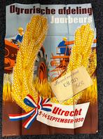 Grote poster:Agrarische Afdeling op de Jaarbeurs sept. 1950, Ophalen of Verzenden, Gebruikt, Overige typen