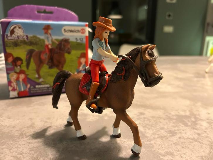 Schleich Horse Club Hannah & Cayenne (42539), Kinderen en Baby's, Speelgoed | Actiefiguren, Zo goed als nieuw, Ophalen