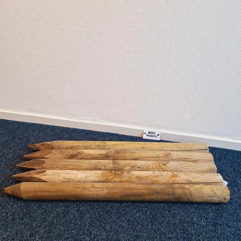 5x Houten Tuinpaal Rond (6 cm x 80 cm), Tuin en Terras, Palen, Balken en Planken, Zo goed als nieuw, Ophalen of Verzenden