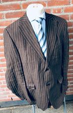 Bijenkorf Collection Bruin Colbert 100% Linnen Mt 50, Ophalen of Verzenden, Zo goed als nieuw, Maat 48/50 (M), Bruin