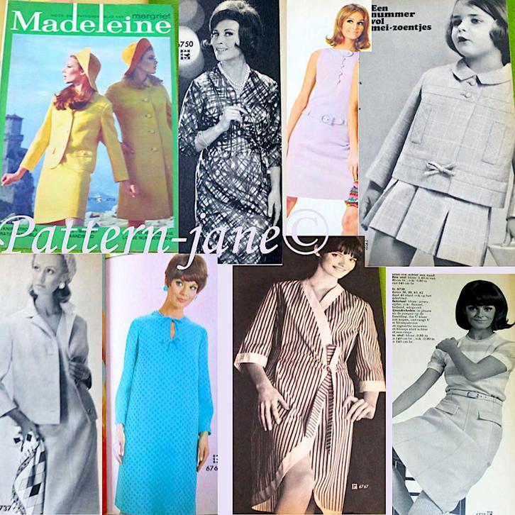 2 x MADELEINE 5/67 en 9/68 mooie vintage patronen, Hobby en Vrije tijd, Kledingpatronen, Zo goed als nieuw, Overige typen, Vrouw