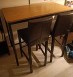 IKEA bartafel Tommaryd en 2x barkruk Bergmund, Huis en Inrichting, Barren, Ophalen, Zo goed als nieuw, Inclusief barstoelen