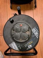 Verlengsnoer haspel 40m - Gebruikt, Doe-het-zelf en Verbouw, Elektra en Kabels, Ophalen of Verzenden, Gebruikt, Kabel of Snoer