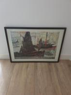 Prent met boot, Ophalen of Verzenden