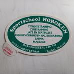 Oude sticker.   Sportschool HOBOKEN.   Rotterdam., Ophalen of Verzenden, Zo goed als nieuw, Overige typen