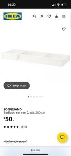 Songesand bedlade ikea, Ophalen, Eenpersoons, Wit, 140 cm