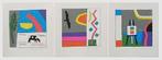 Harrie Gerritz (1940) 3x Lithografie " Landschapjes " Ges, Ophalen of Verzenden