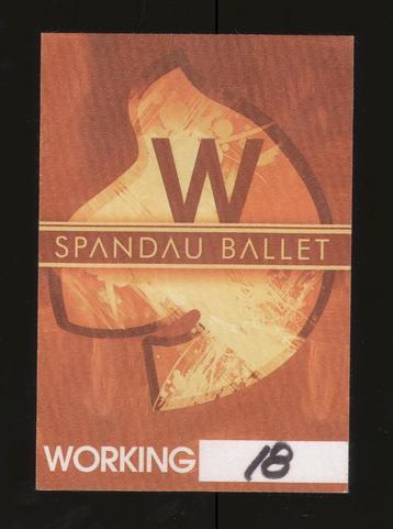 Spandau Ballet BACKSTAGE PASS Amsterdam 21 maart 2015 beschikbaar voor biedingen