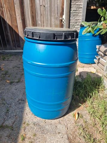 220 liter blauw vat regenton m schroefdeksel meerdere vaten beschikbaar voor biedingen