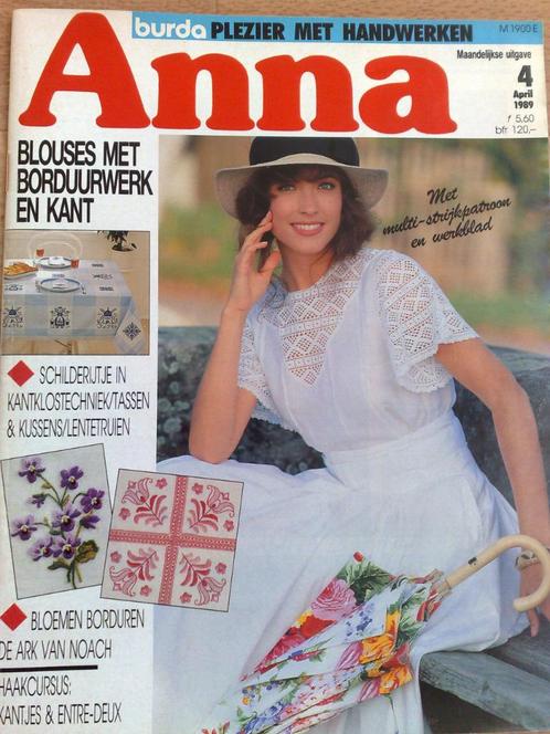 24 x Anna burda van 1989 t/m 1995 , €1. p/st, Hobby en Vrije tijd, Breien en Haken, Breien of Haken, Patroon of Boek, Verzenden