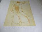 Jan Henkel Naakt, Antiek en Kunst, Kunst | Etsen en Gravures, Ophalen of Verzenden